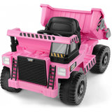 12V Kids Ride On Dump Truck With Electric Dump Bucket, Parent Remote Control, Electric Tractor With Shovel Ride on Construction Vehicle