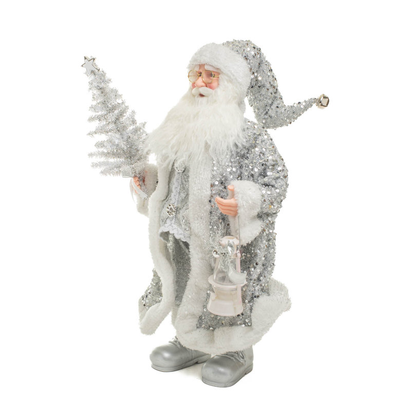 Père Noël argenté brillant