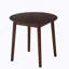 Table ronde en noyer, entièrement en bois massif, pouvant accueillir de 2 à 4 personnes, d'un diamètre de 31,5 po-700587473