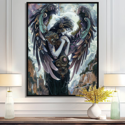 Serene Glorious Seraph Angel - Reproduction d'art murale de chambre d'enfant