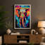 Neon Elephant Street Art - Print-136729367-136729368