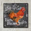 Art mural en verre acrylique 12 po x 12 po «Rooster On Chalkboard 2» par Art Licensing Studio