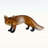 Lifelike Red Fox Figurine, 19.69\