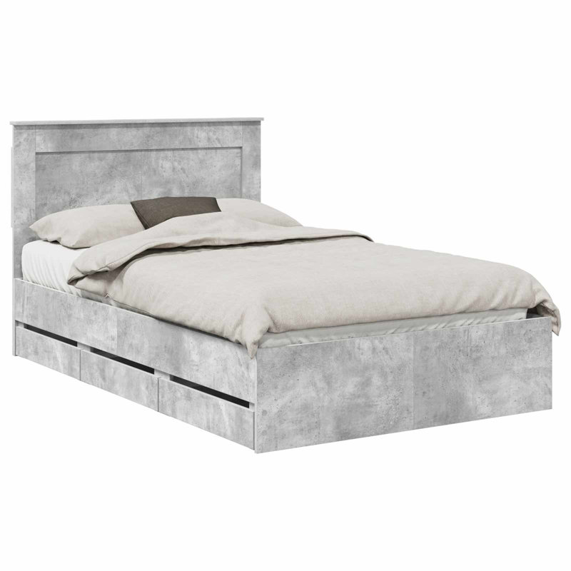 Bed, Double (4'6), Concrete Grey