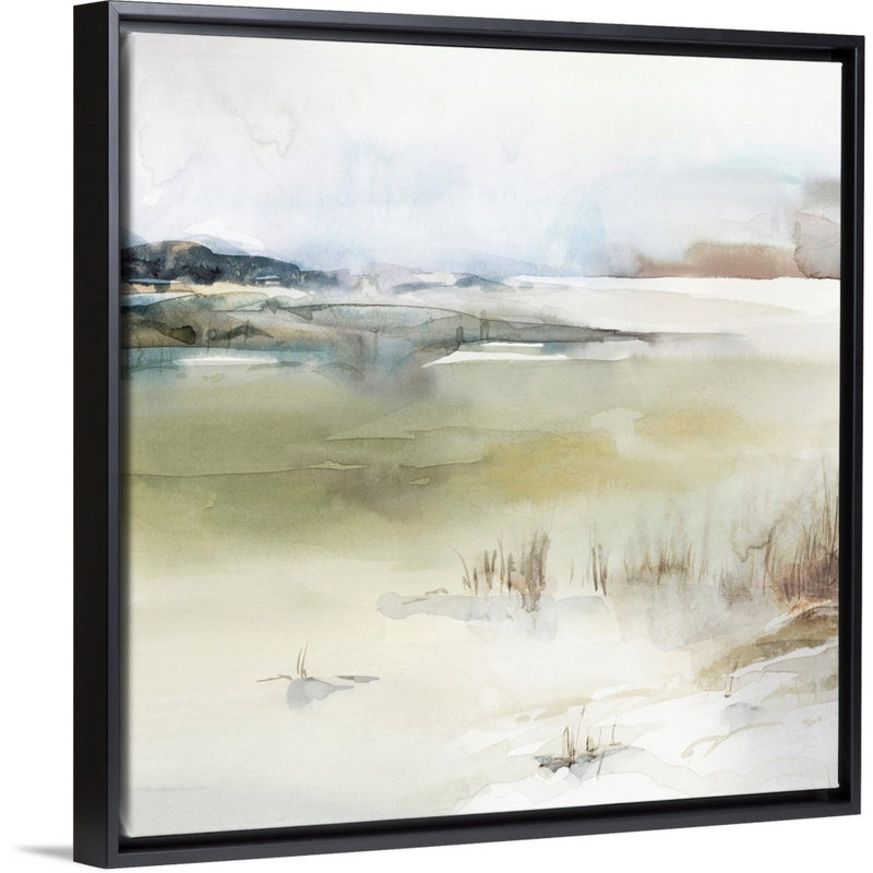 «Epilogue I» par Isabelle Z - reproduction d'art sur toile, H 14 po x l 14 po x 1,75 po, Cadre flottant noir