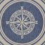 Tapis d'intérieur / extérieur bleu / blanc Areefa Medallion-195235572