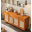 Buffet en bois massif et papier indonésien de style Wabi-sabi-1482725286