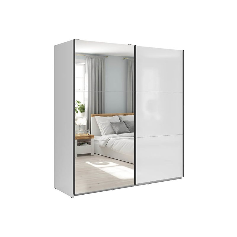 Beverlyn Manufactured Wood Wardrobe, White Gloss