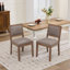 Ensemble de 2 chaises de salle à manger rembourrées en tissu Farmhouse avec structure en bois franc massif, assise et dossier rembourrés-133528356-133528357