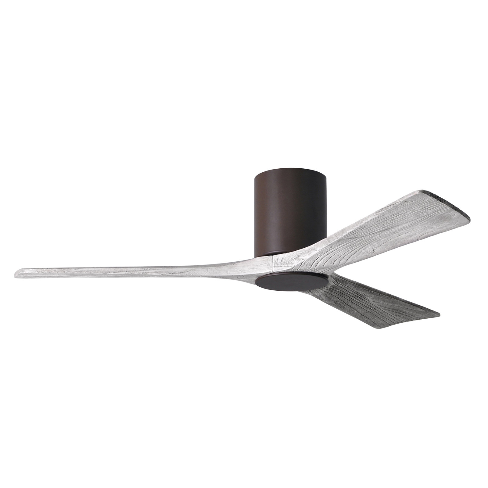 Olivier 3 Blade Ceiling Fan with LED Light Kit, Textured Bronze, Barn Wood Tone, 52"