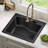 KRAUS Dual Mount Bowl Granite Kitchen Sink w/ Top Mount and Undermount Installation-119750037-119750039