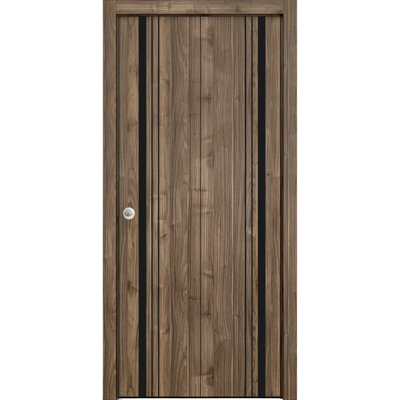 Porte pliante en bois massif massif