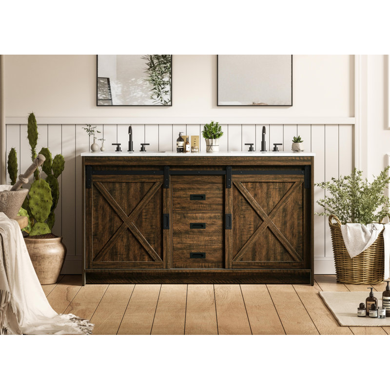 Boden 60 inch Double Bathroom Vanity, Expresso