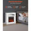 Cheminée électrique autoportante blanche de 84 cm (33 pouces) avec flammes 3D réglables, minuterie, télécommande, protection contre la surchauffe pour chambre et salon, 1500 W, 5120 BTU, ambiance réaliste.