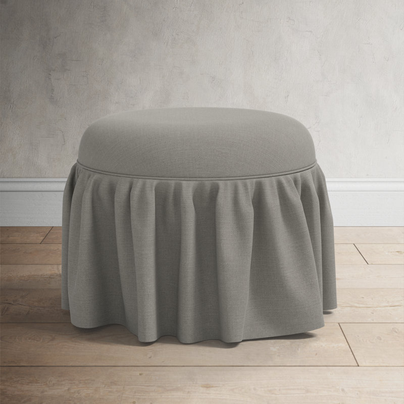 Jebb Upholstered Ottoman, Classic Grey Linen