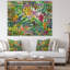 Feuilles et fleurs tropicales - impression d'art floral-35926493-35926497
