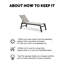 Chaise longue inclinable 66,15 po avec table-89942846