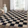 Vilena Checkerboard Pattern Washable Area Rug - Bold Textured Design for Living Room, Bedroom, or Kitchen Decor