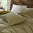 3PCS Full/Queen Waffle Washed Comforter Set