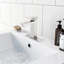 Robinet de salle de bain à un trou, robinet à poignée simple en acier inoxydable pour lavabo de salle de bain avec plaque de pont et ensemble de drain-110712913