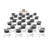 Novelty 26 Person Flip Top 22'' L Modular Training Table and Chair Set with Casters and Modesty Panel