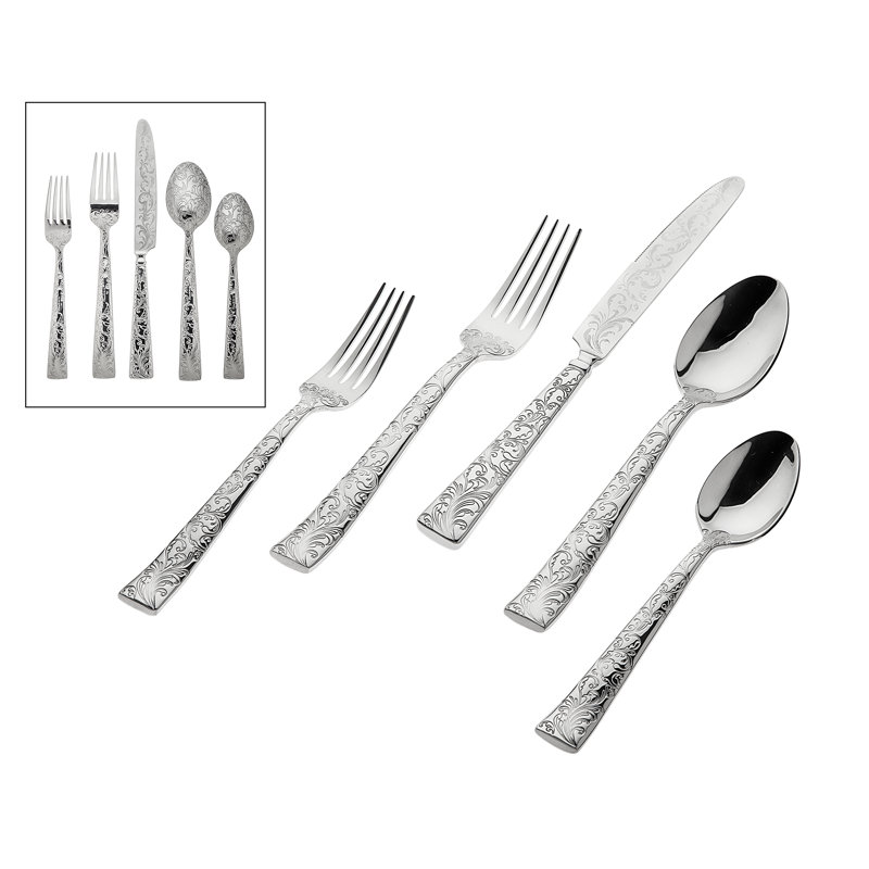 Parisian Garden 18/10 Stainless Steel 20 Piece Set, Service For 4