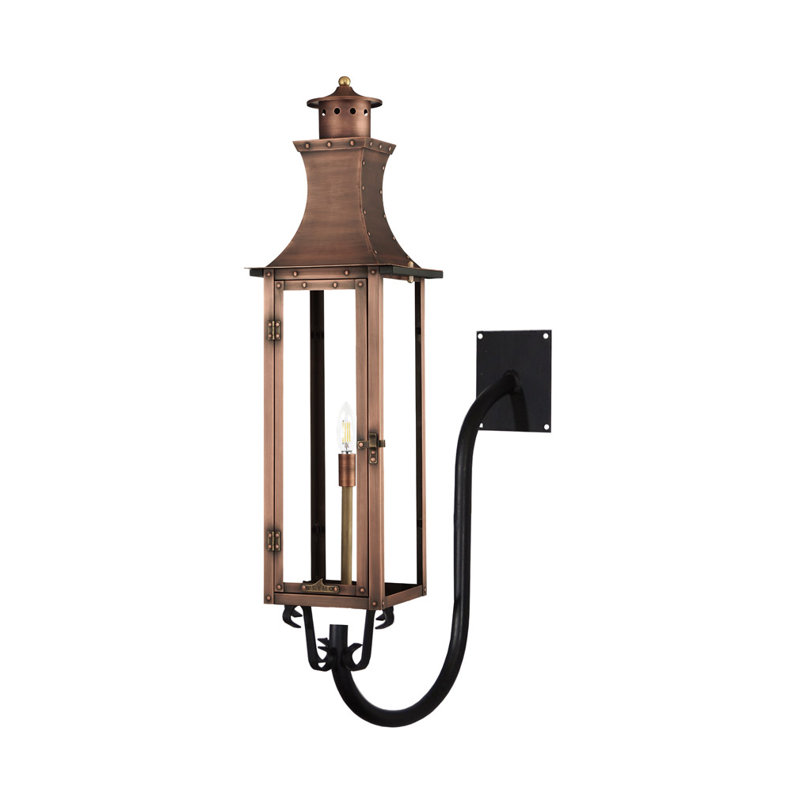 Haskell Electric Outdoor Lantern, 25" H x 8" W x 9" D