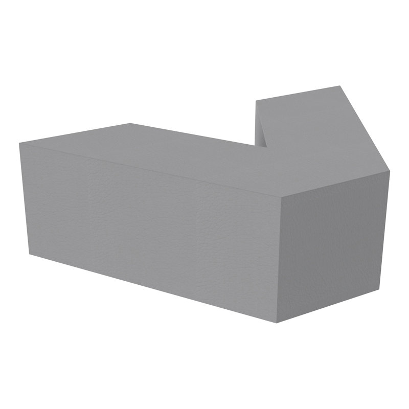 Novelty Kids Soft Seating, Cool Gray, 18" H x 59.25" W x 36" D