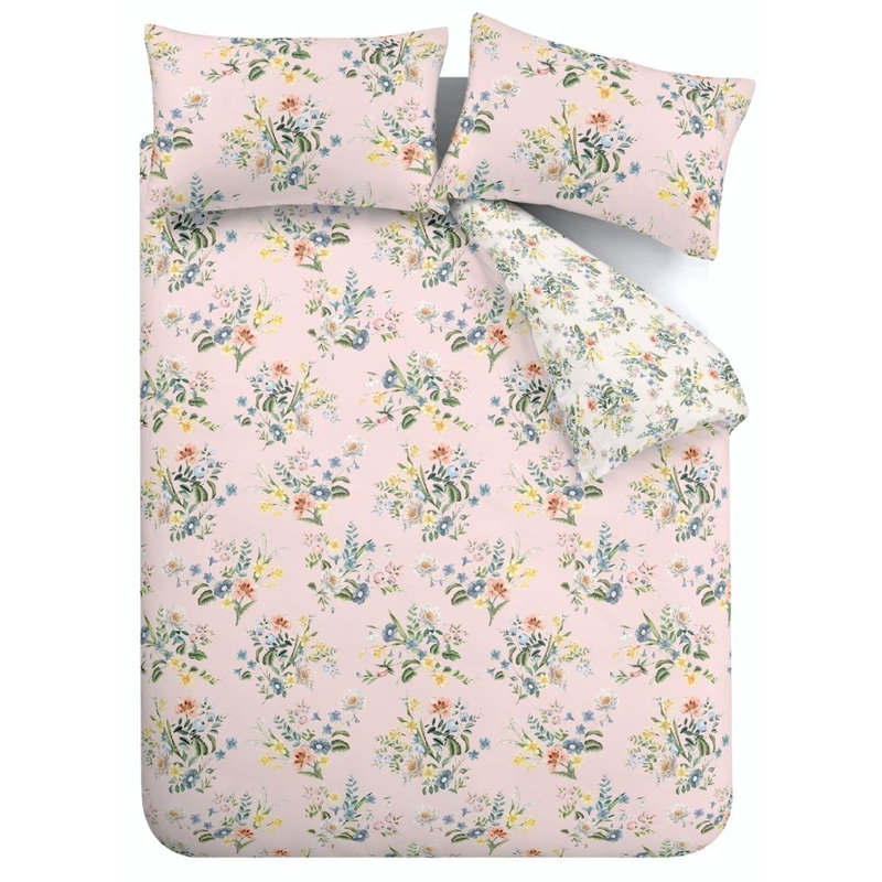 Botanical Vintage Bloom Duvet Cover Set, Super King - 2 Pillowcases (80 x 80 cm)