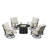 Dezrae 4 - Person Patio Conversation Set with Cushions