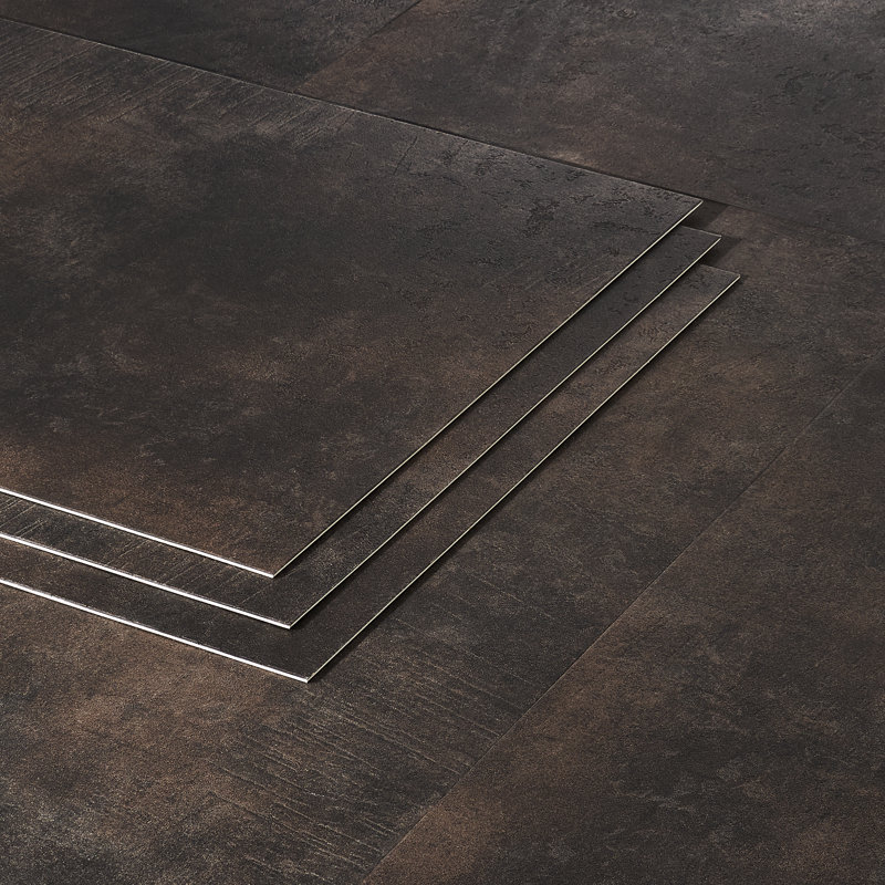 Polaris 18" x 36" x 2.5mm Luxury Vinyl Tile Flooring (36 sq. ft.), Obsidian
