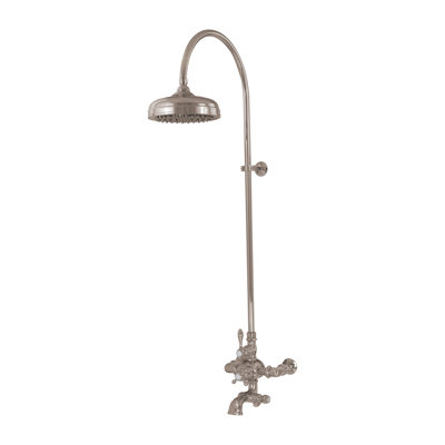 Exposed Thermostatic Shower System 52″ Wall Mounted with 1.75 GPM Lever/Cross Handles
