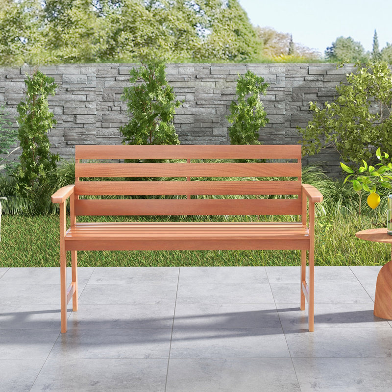 Carmino Outdoor Solid Wood Bench