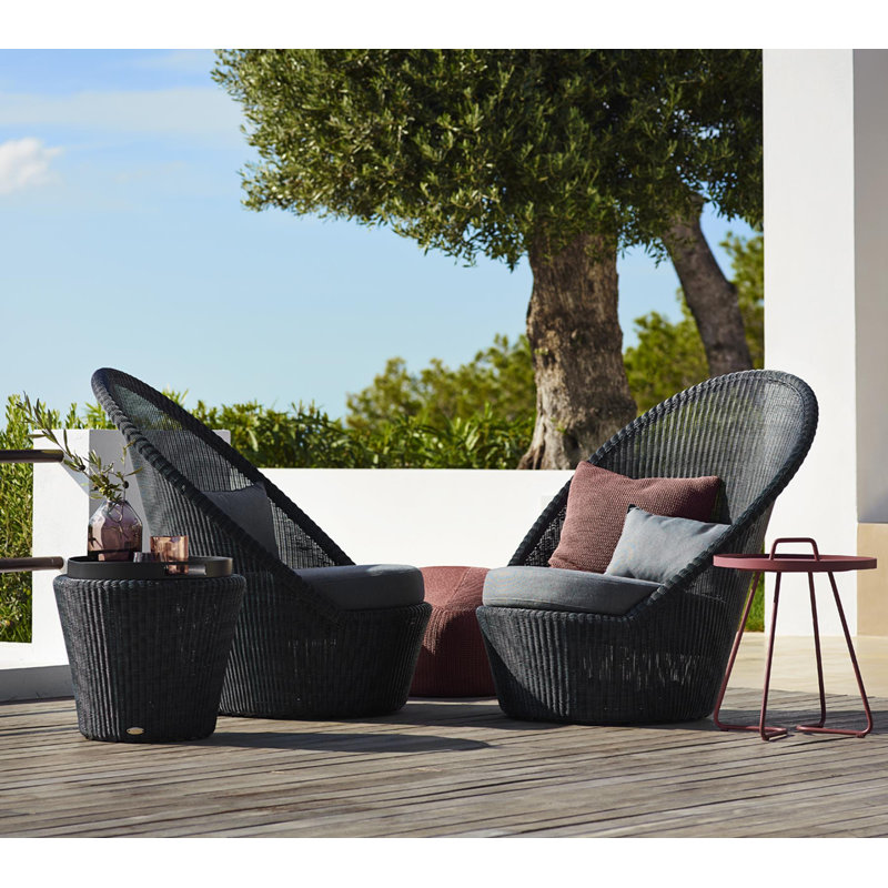 Kingston Outdoor Round Side Table, Graphite