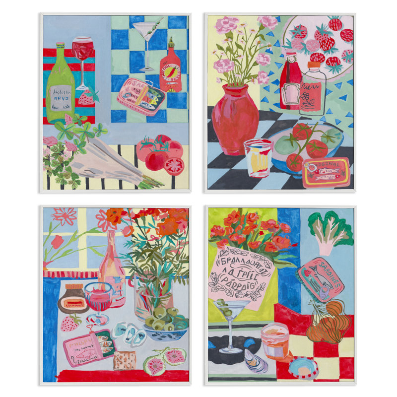 «Kitchen Secrets Still Lifes», ensemble de 4 giclées encadrées par Melissa Wang, H 14 po x l 11 po