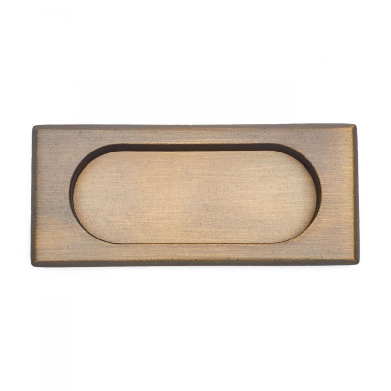Poignée encastrée rectangulaire épaisse série CF, Antique English