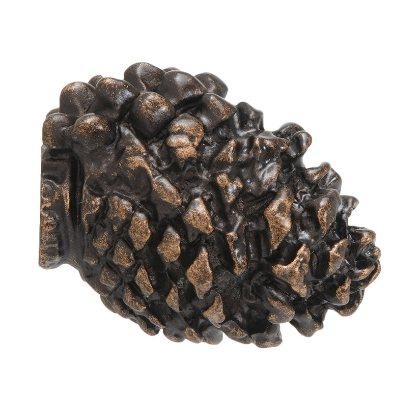 Lodge pinecone knob in finish Antique Brass, Oil Rub Bronze