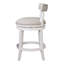 Chaise de bar pivotante 26 po gris et blanc
