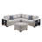 4-Piece Sectional Set W/ Ottoman-1159424799