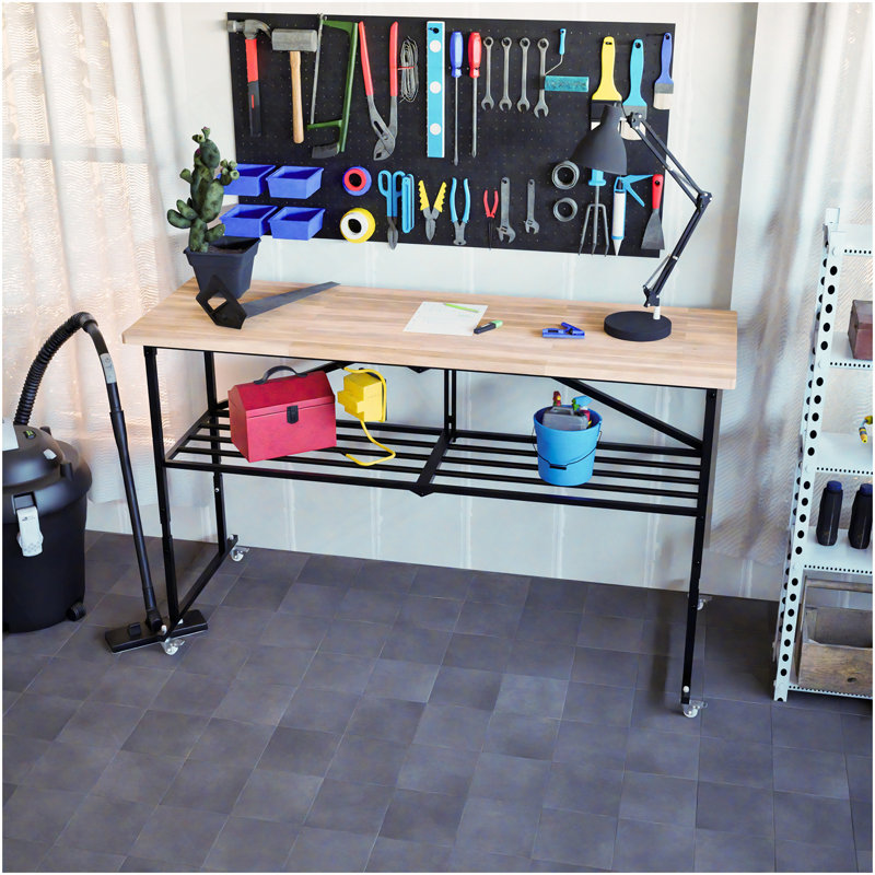 Établi pliable robuste avec bloc de travail Smartfold