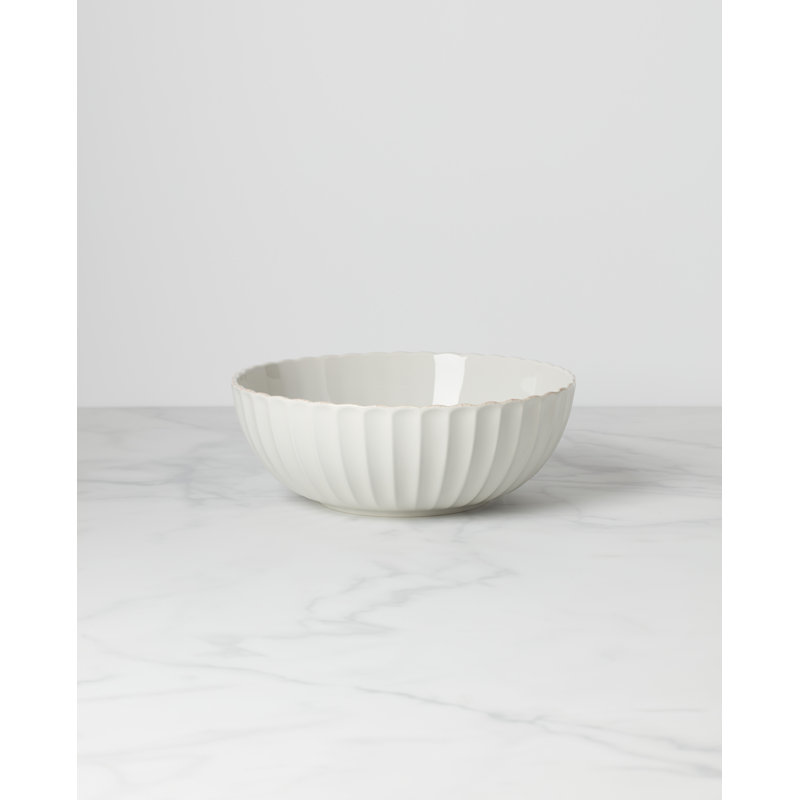French Perle Scallop Serving Bowl