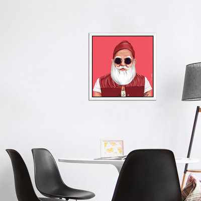 Santa by Amit Shimoni - Floater Frame Print on Canvas