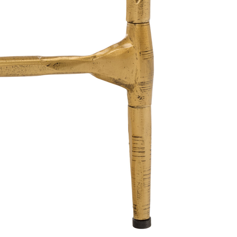 Isabellina Metal and Glass Accent Table, Brass