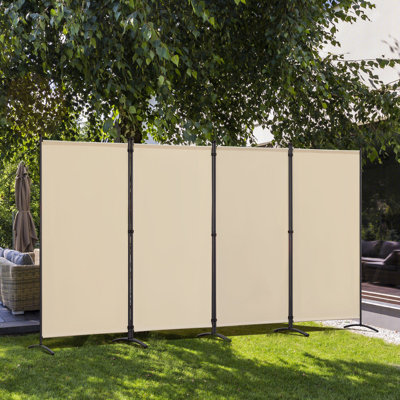 324cm W x 180cm H 4 - Panel Metal Folding Room Divider