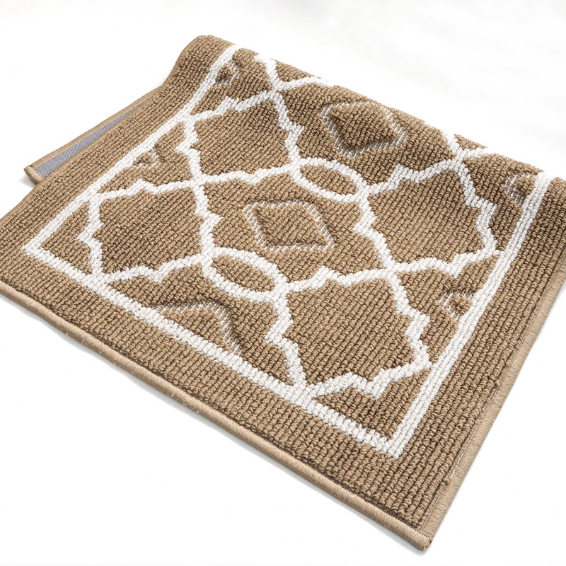 Mangram Non-Slip Outdoor Indoor Doormat, 20" W x 30" L, Khaki
