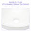 Lavabo de salle de bain vasque en céramique blanche, style bol carré 16 po x 16 po | Idée de cadeau