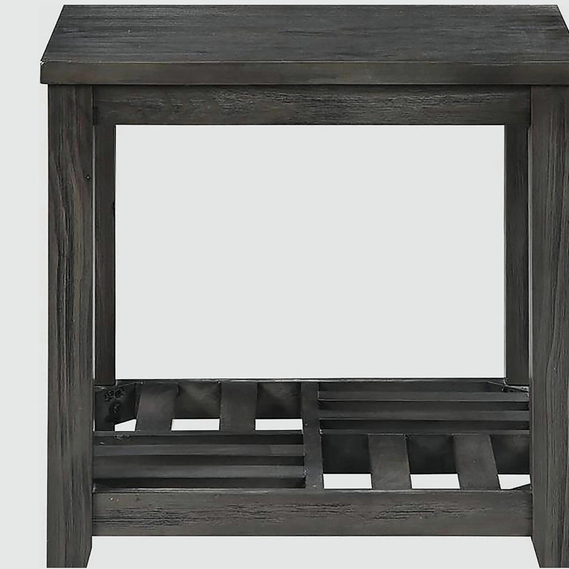 Grey Rectangular End Table