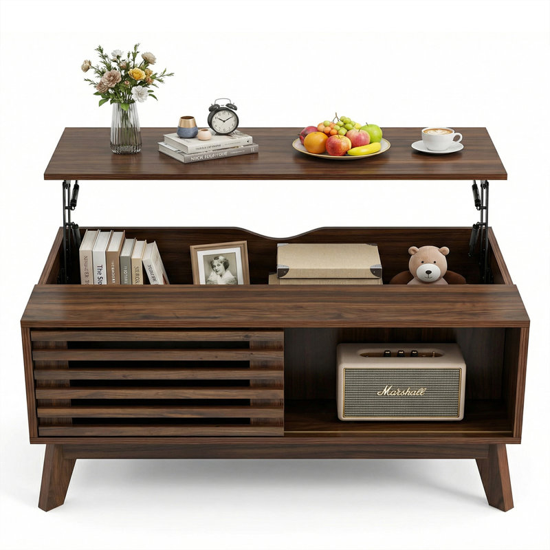 Table basse à plateau relevable