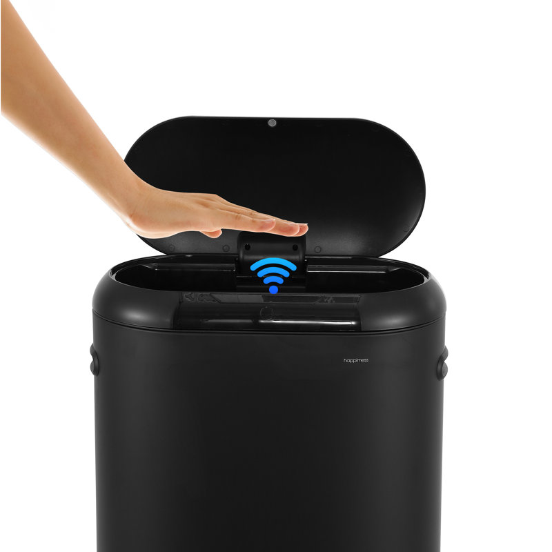 Robo Motion Sensor Kitchen Trash Can - 13.2 Gallons, Charcoal Black
