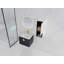 Meuble-lavabo mural avec lavabo en céramique et armoire latérale à 1 porte, portes à fermeture douce (KD-Packing)-1678388513
